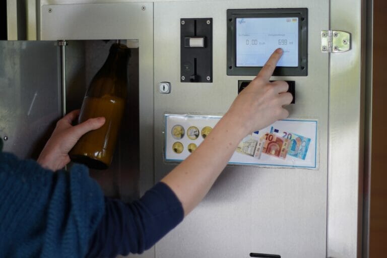 Bedienung des Milchautomaten